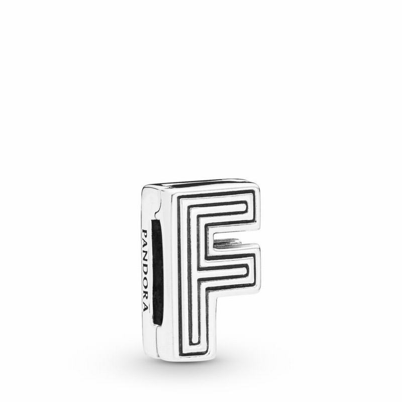 Talismane Pandora Reflexions™ Litera F Clip Argint (ryDnqE3B)